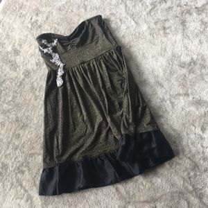 Free people sparkle strapless dress